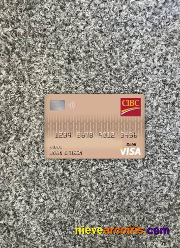 Canada CIBC bank visa debit card photolook